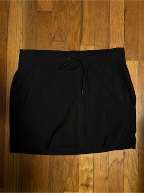 Athleta Black Drawstring Skort